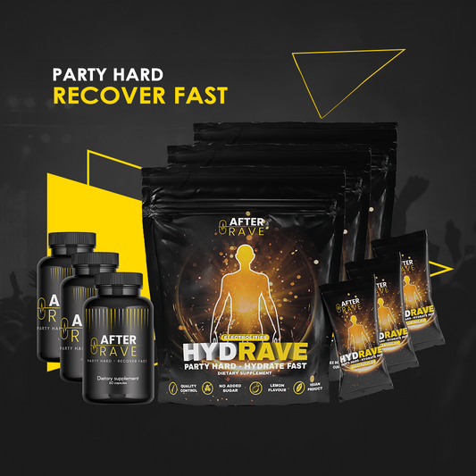 Pack -3x After Rave +3x HydRAVE x 16 Lemon